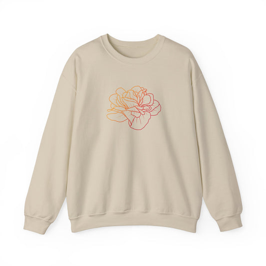 Colorful Rose Outline Sweatshirt