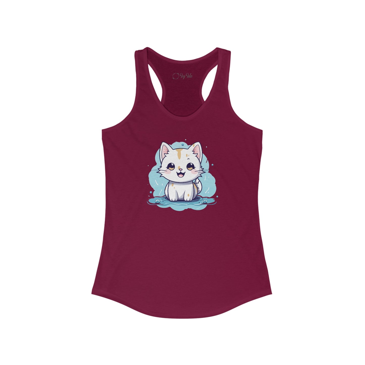 Cute Blue Cat Racerback Tank