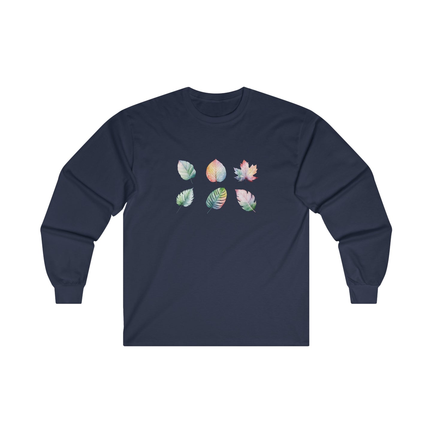 Watercolor Leaf Set Long Sleeve Tee