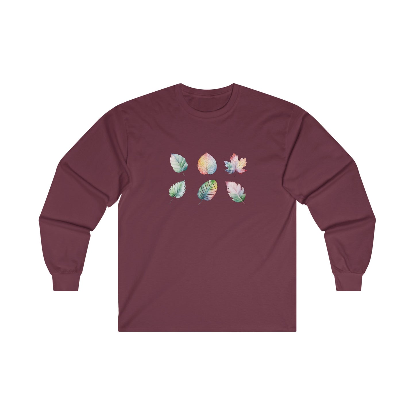 Watercolor Leaf Set Long Sleeve Tee
