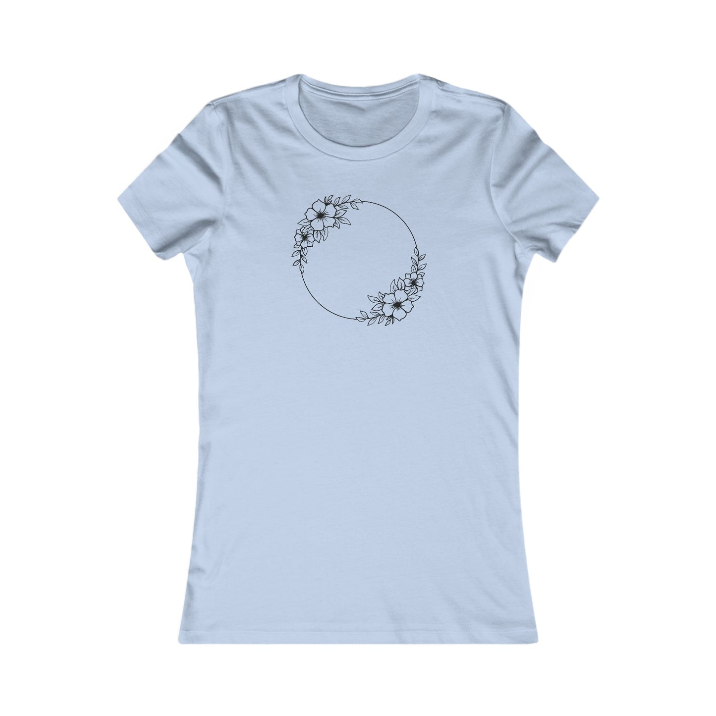Double Large Flower Circle Fitted Tee