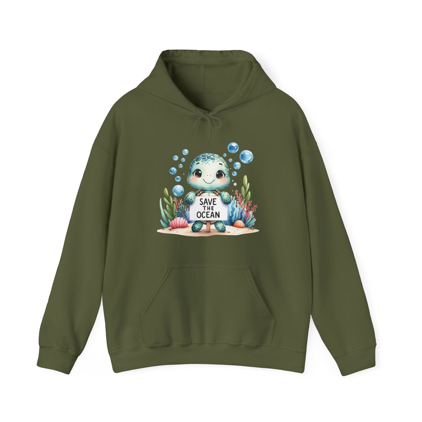 Save the Ocean Turtle Hooded Sweatshirt