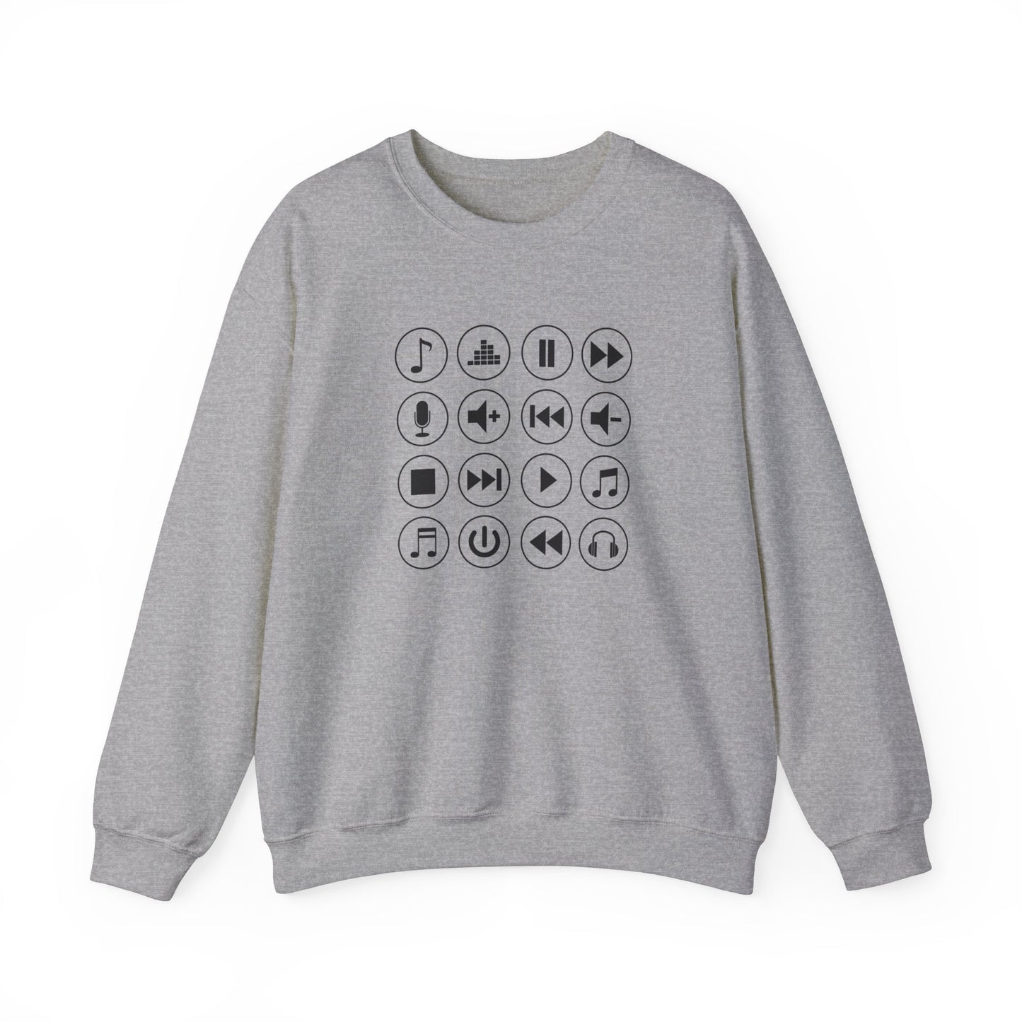 Music Player Symbols Sweatshirt
