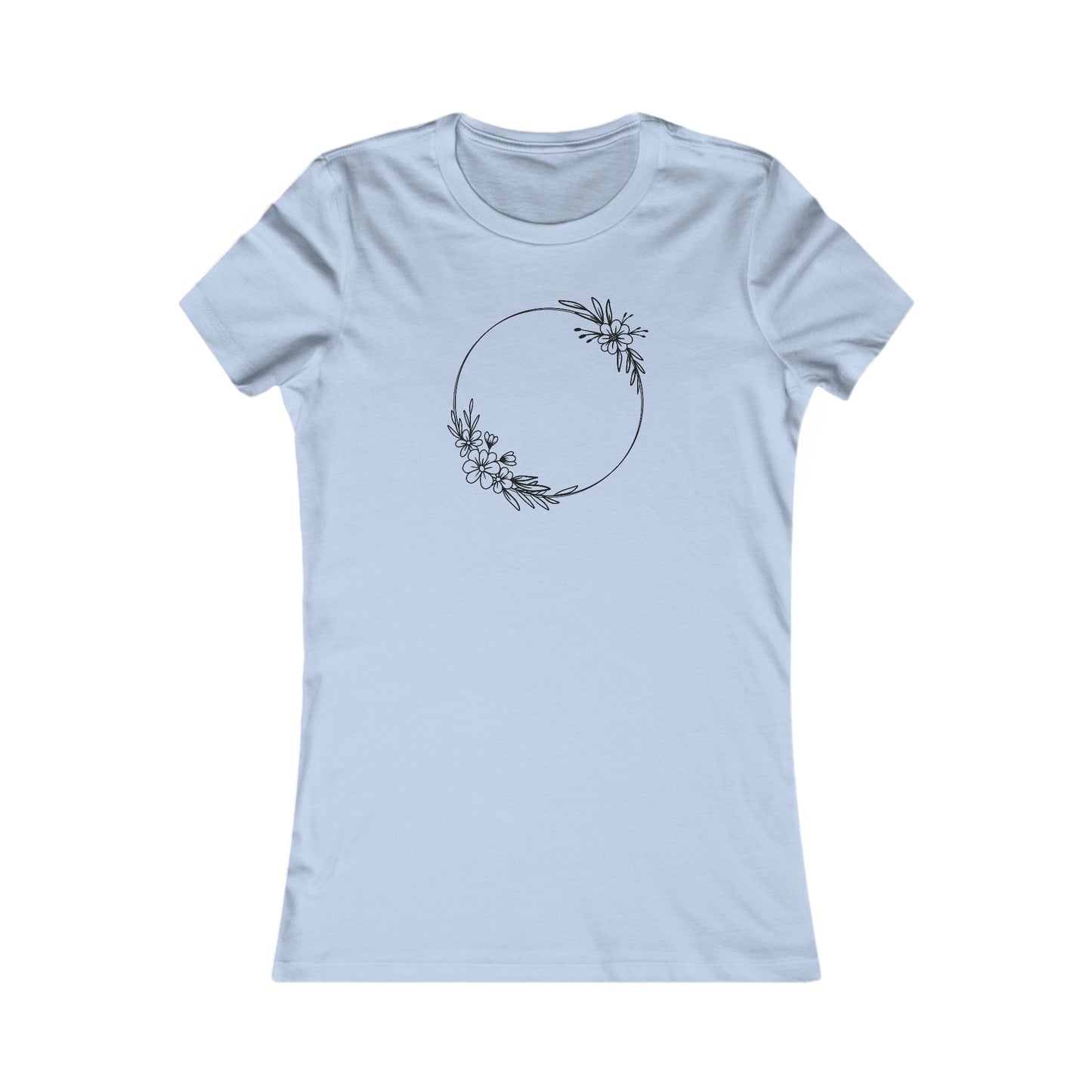 Double Floral Circle Fitted Tee