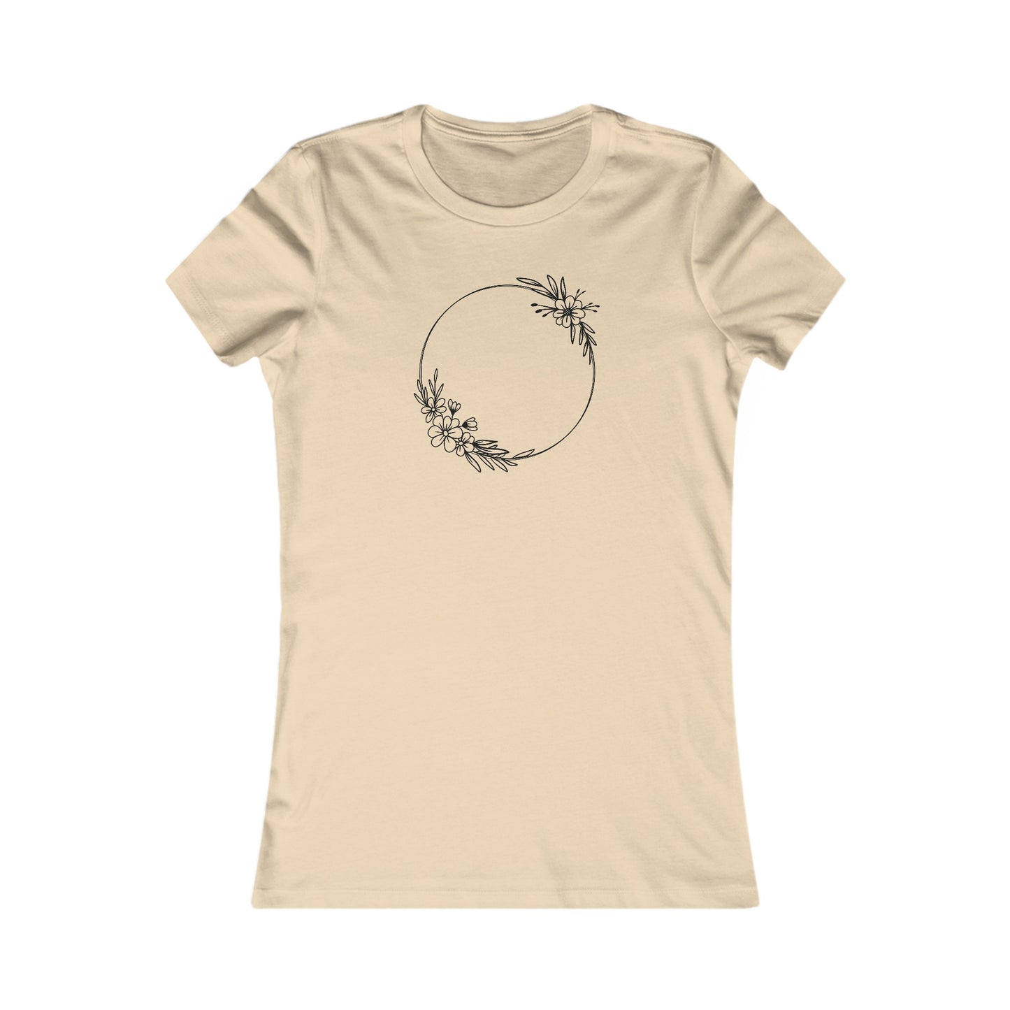 Double Floral Circle Fitted Tee