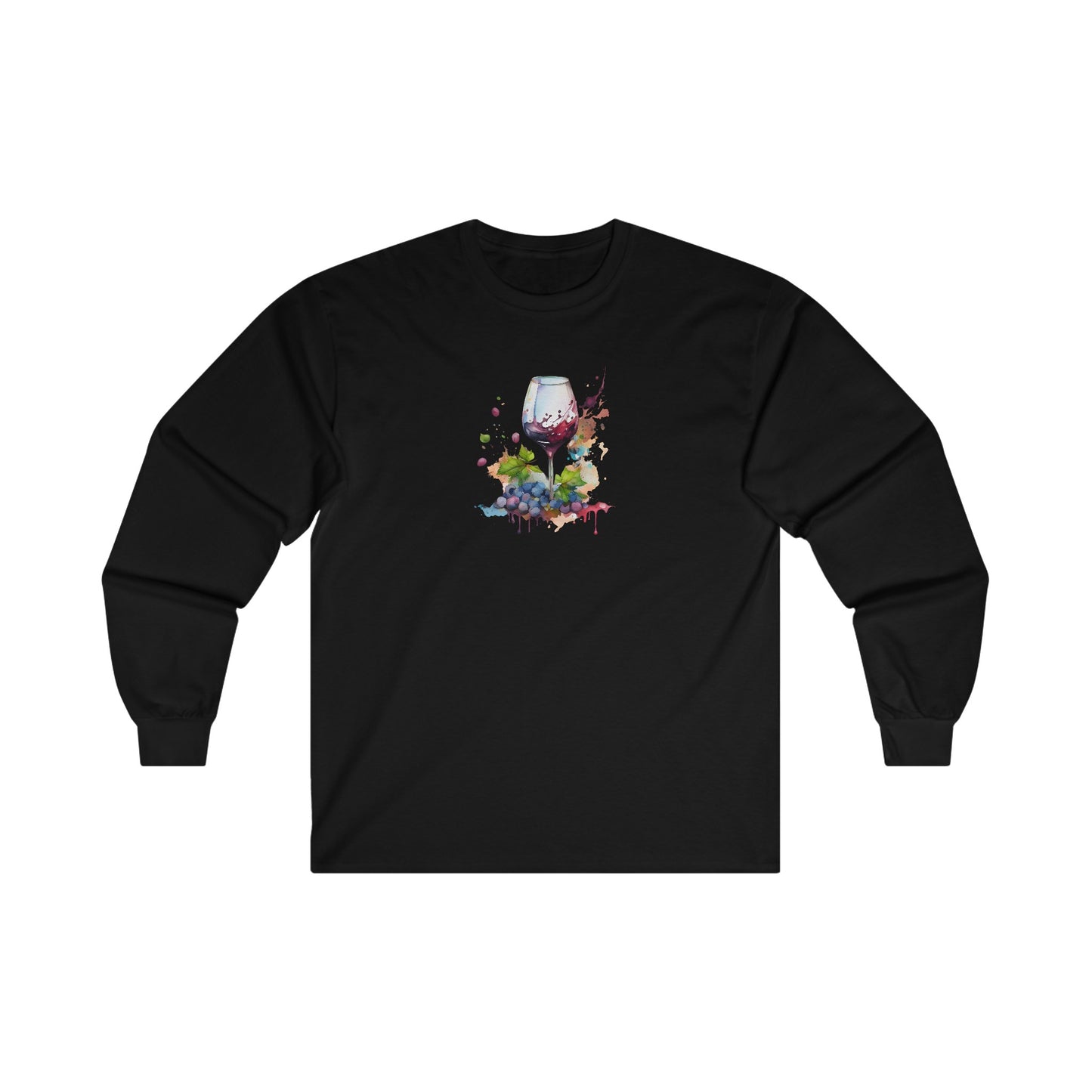 Watercolor Red Wine Long Sleeve Tee