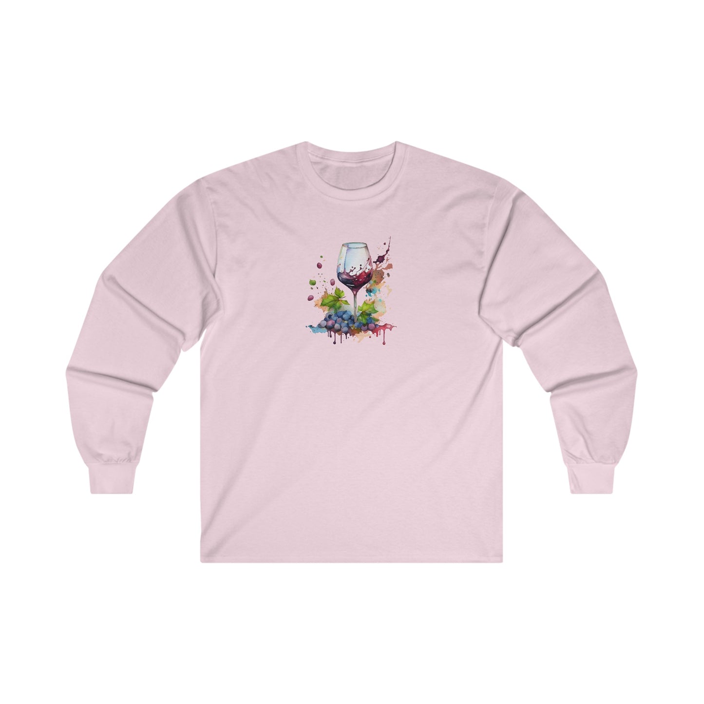 Watercolor Red Wine Long Sleeve Tee