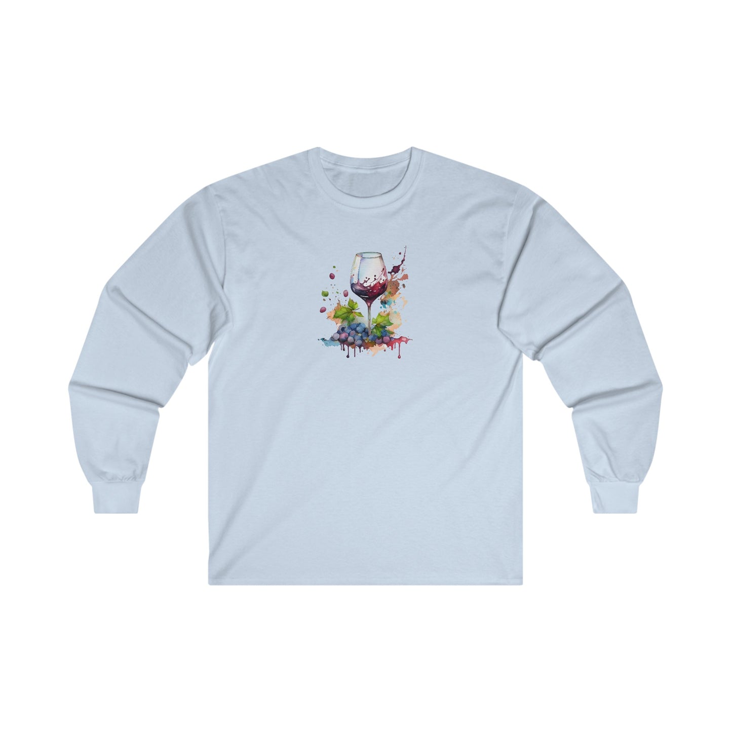 Watercolor Red Wine Long Sleeve Tee