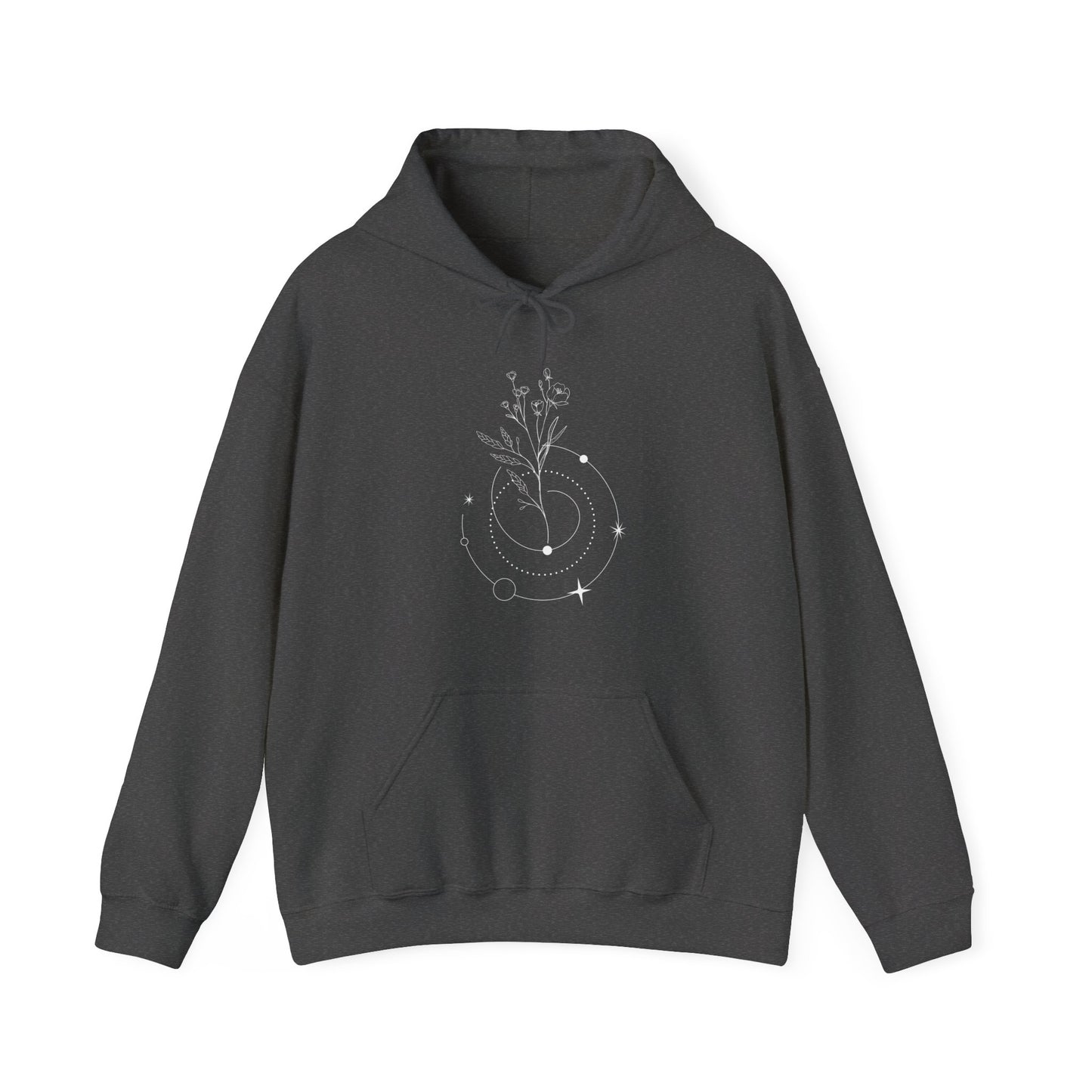 Flower and Swirl Hooded Sweatshirt