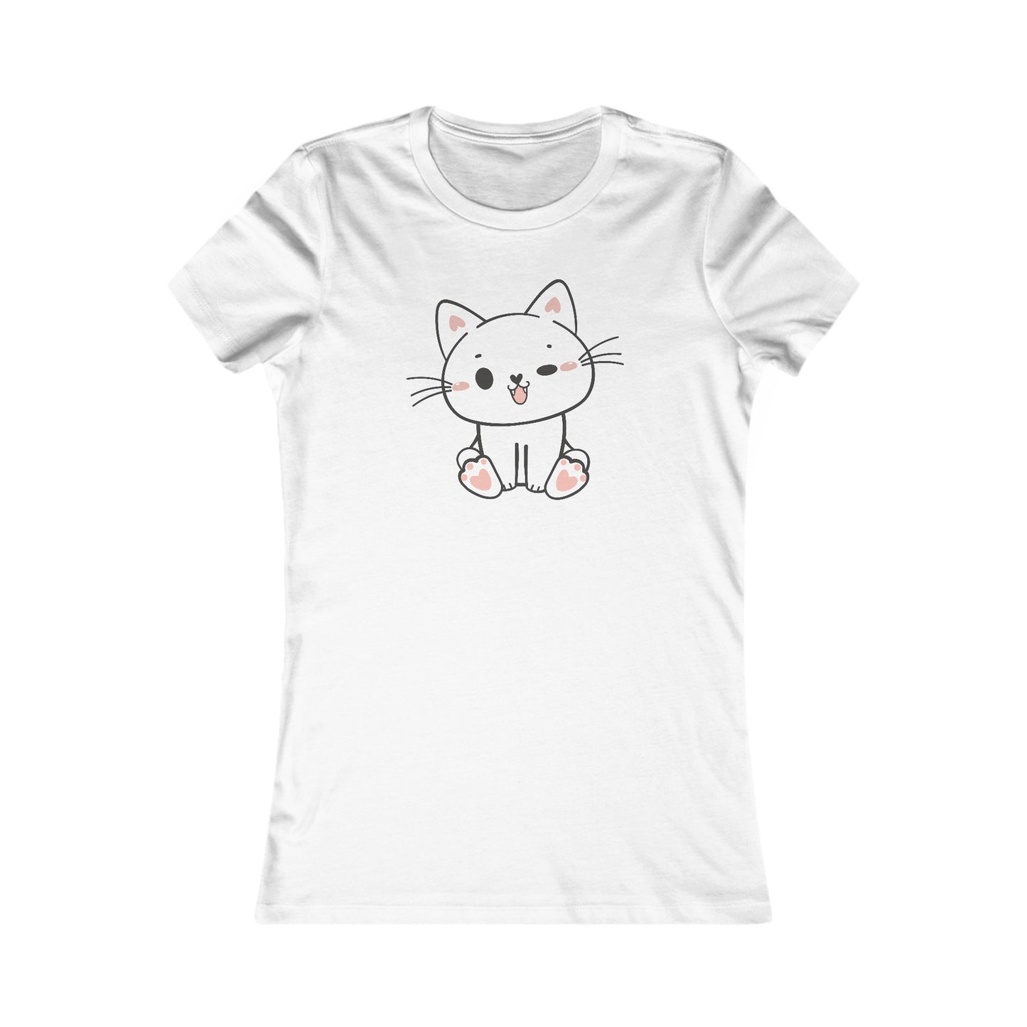 Cute Cat Fitted Tee