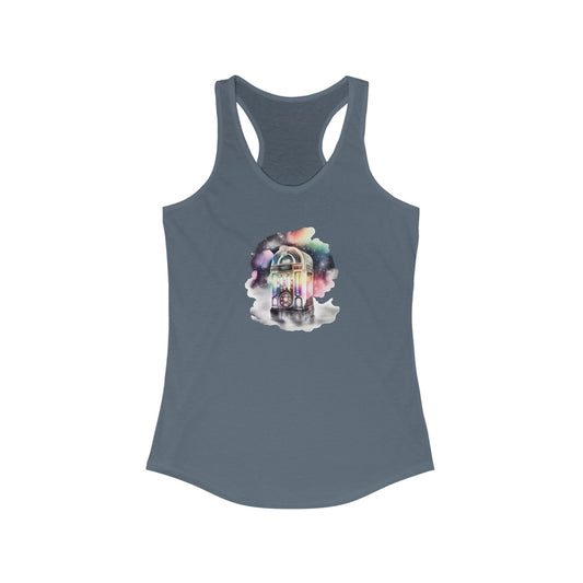 Watercolor Jukebox Racerback Tank
