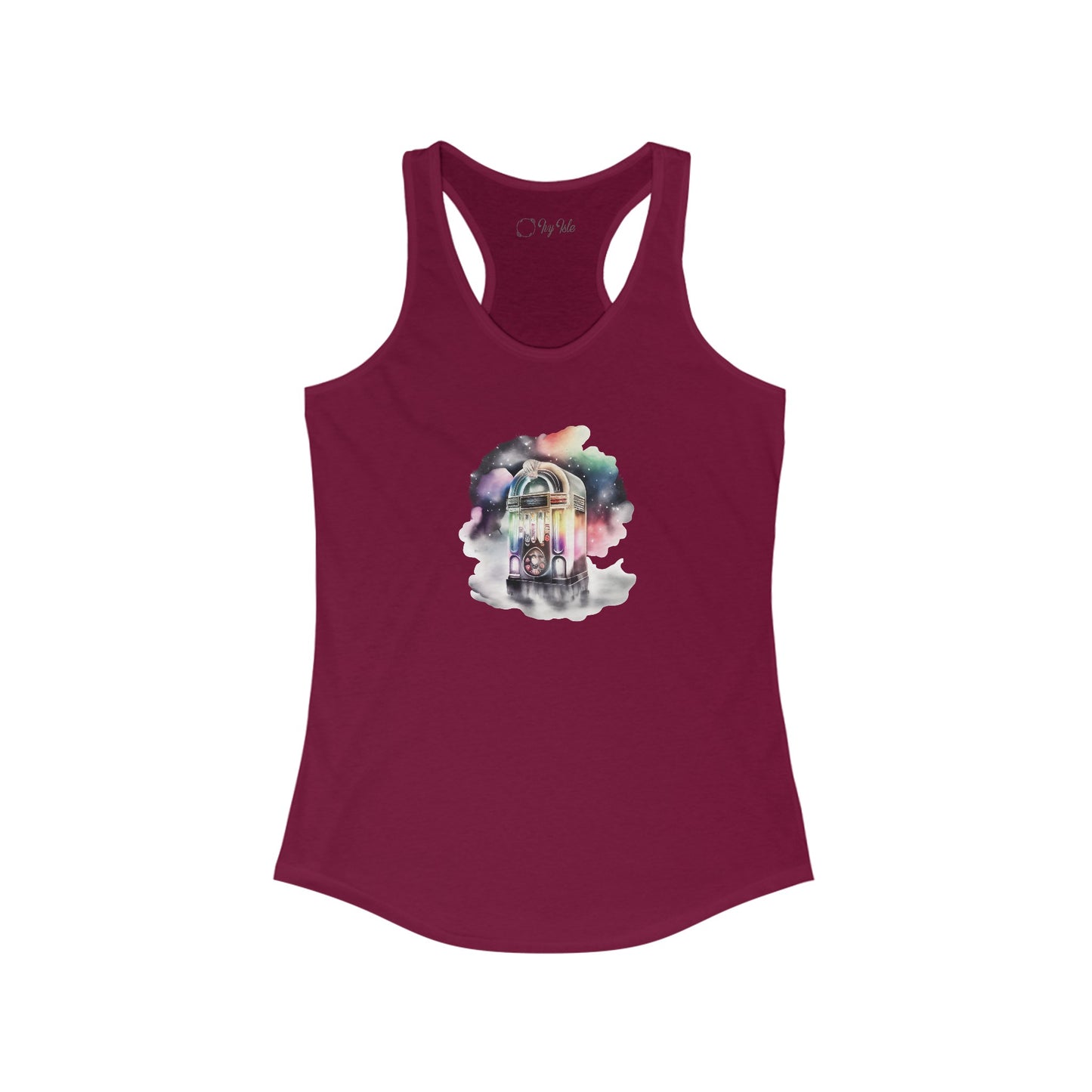 Watercolor Jukebox Racerback Tank