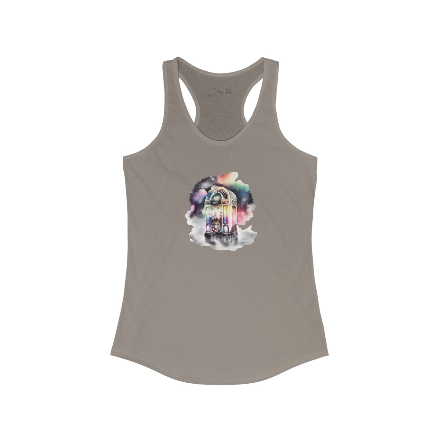 Watercolor Jukebox Racerback Tank