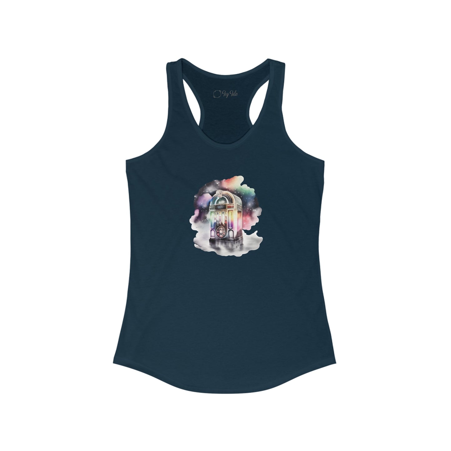 Watercolor Jukebox Racerback Tank
