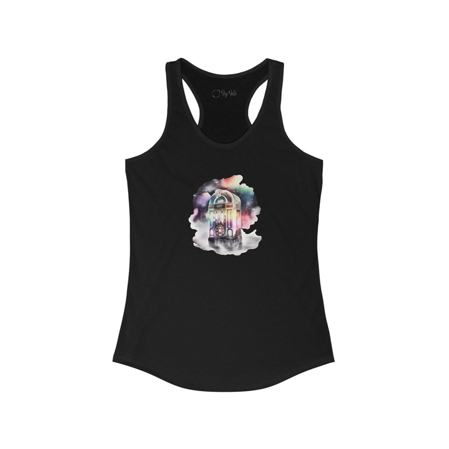 Watercolor Jukebox Racerback Tank