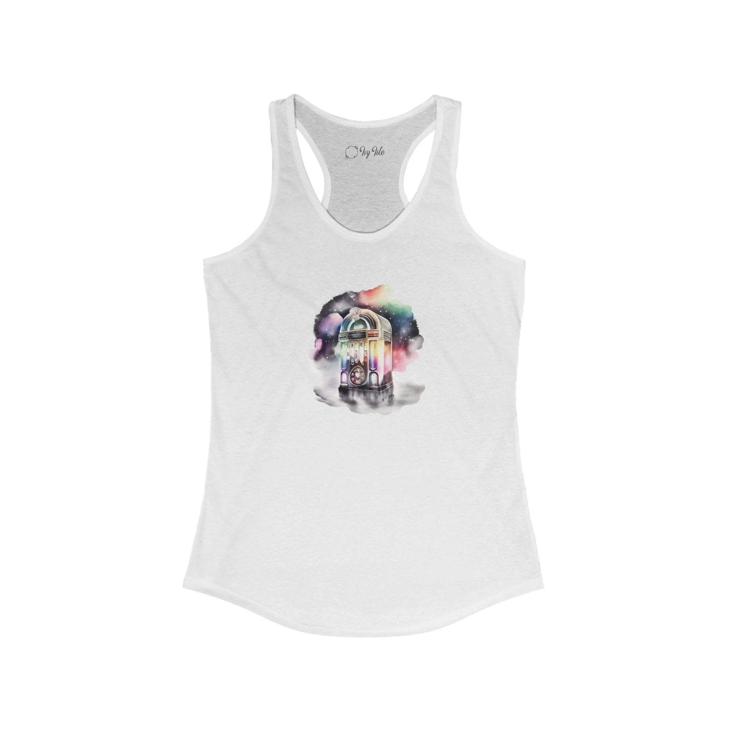 Watercolor Jukebox Racerback Tank