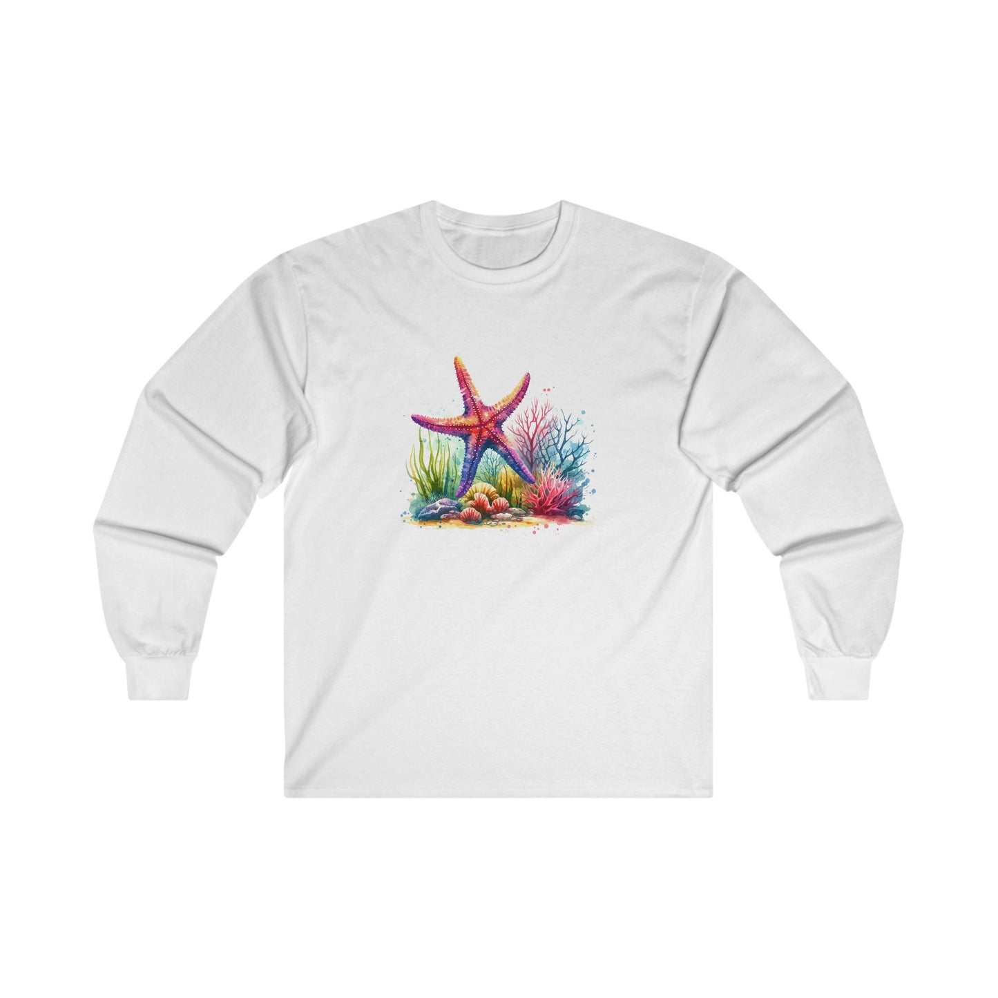 Watercolor Under the Sea Long Sleeve Tee