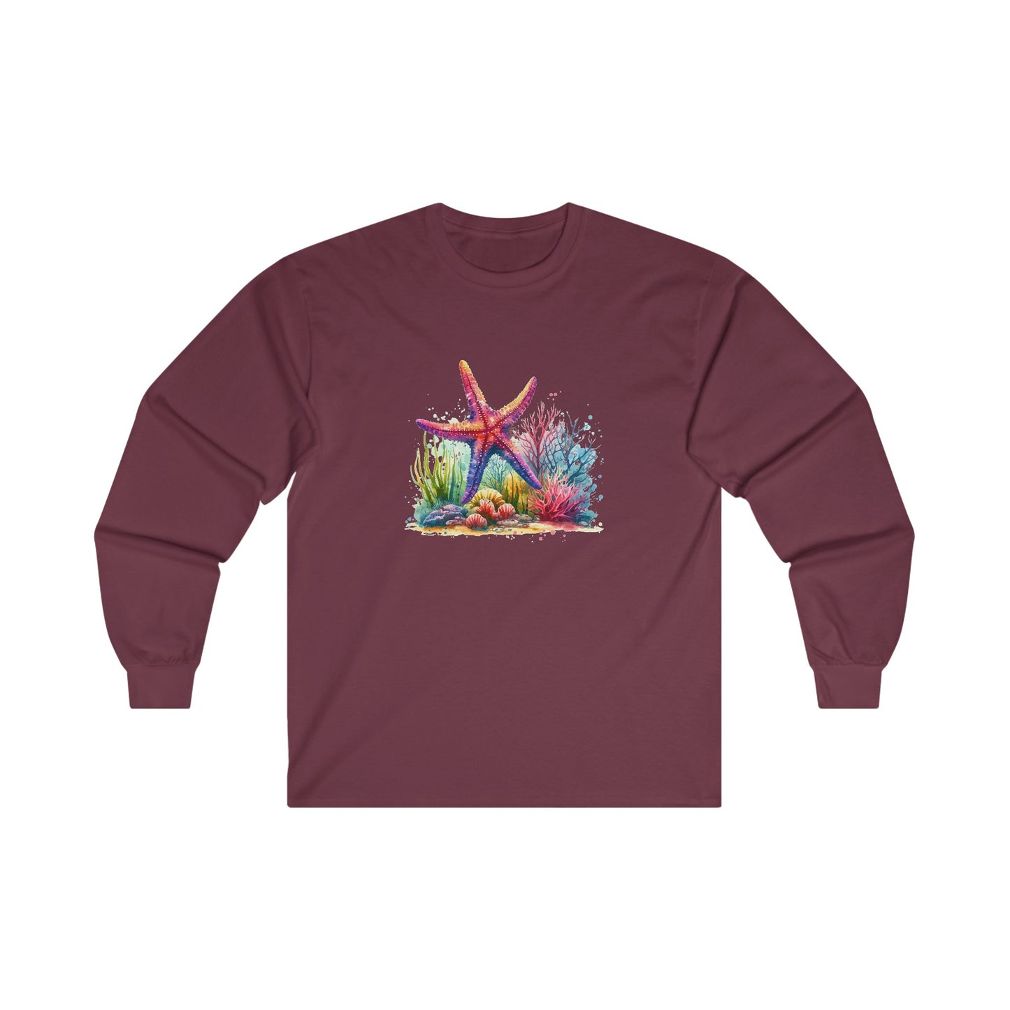 Watercolor Under the Sea Long Sleeve Tee