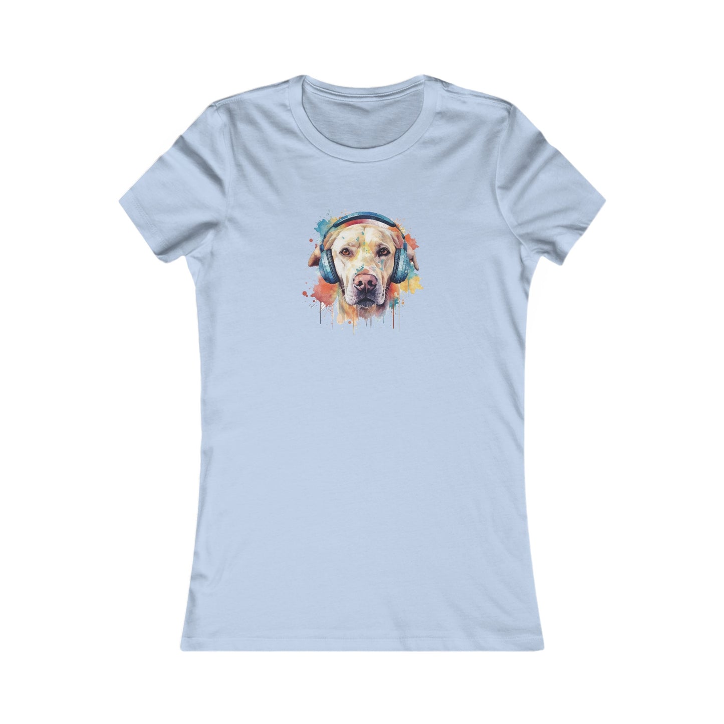 Labrador Retriever with Headphones Fitted Tee