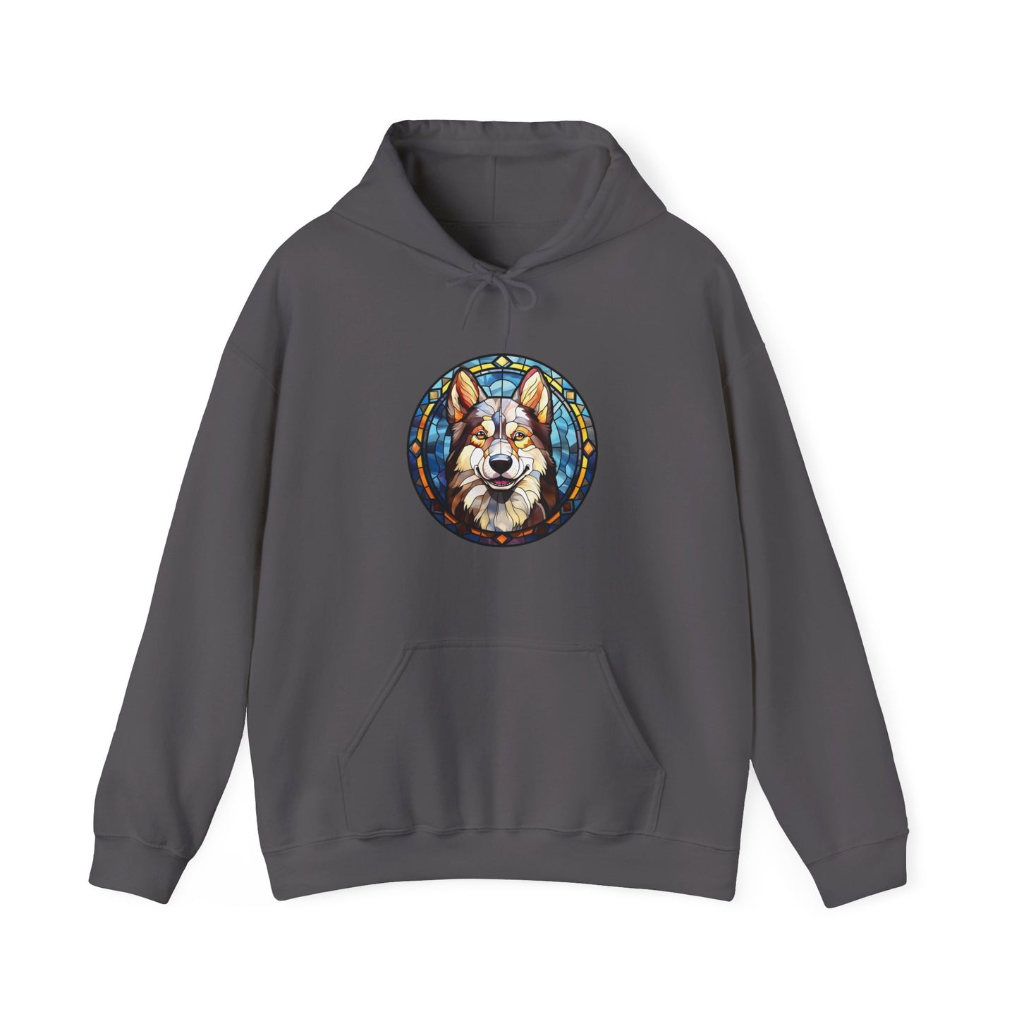 Stained Glass Husky Hooded Sweatshirt