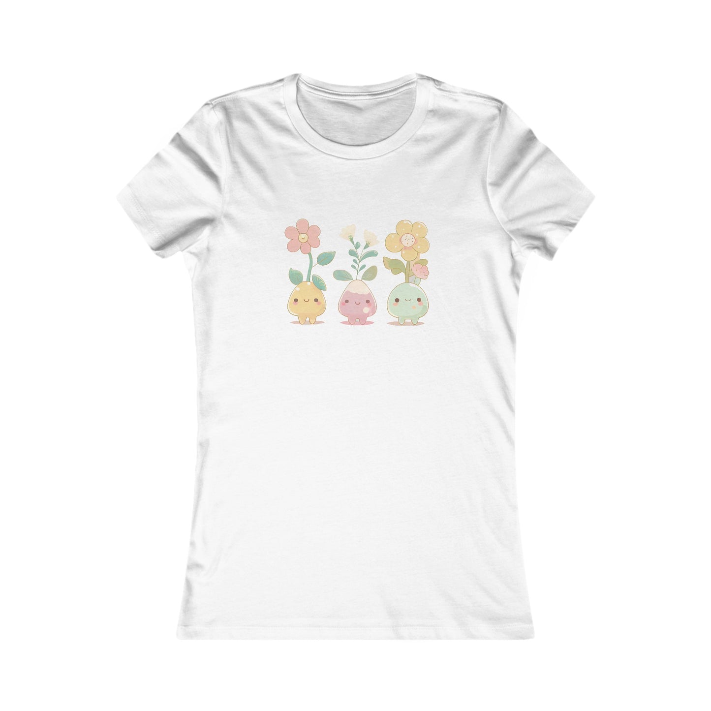 Cute Flower Set Fitted Tee