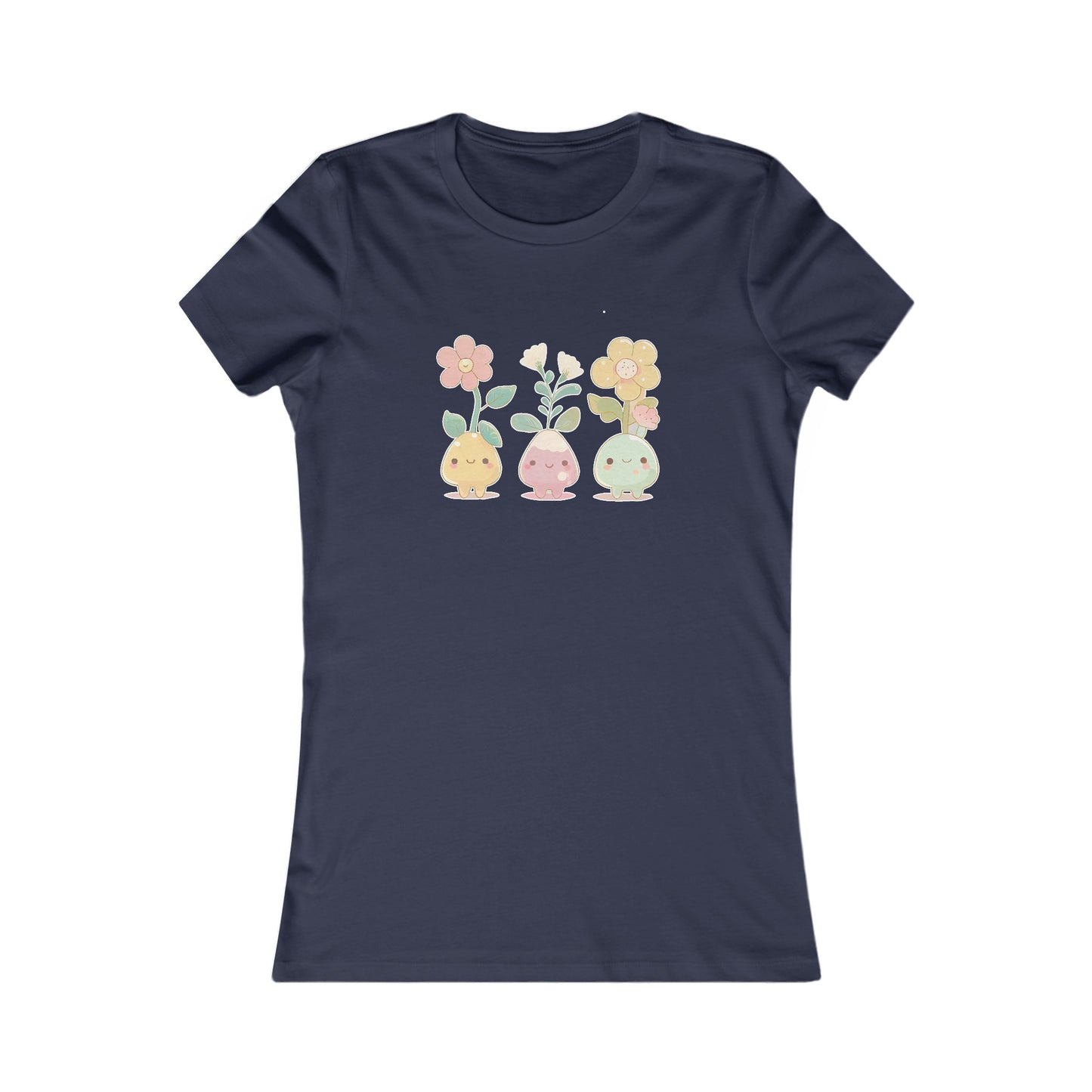 Cute Flower Set Fitted Tee