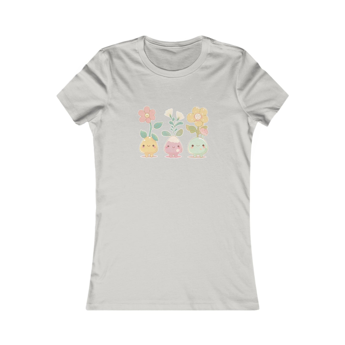 Cute Flower Set Fitted Tee