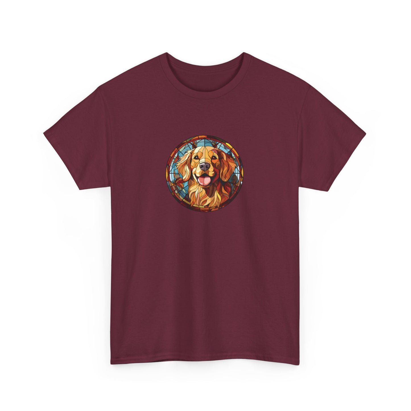 Stained Glass Golden Retriever Short Sleeve Tee