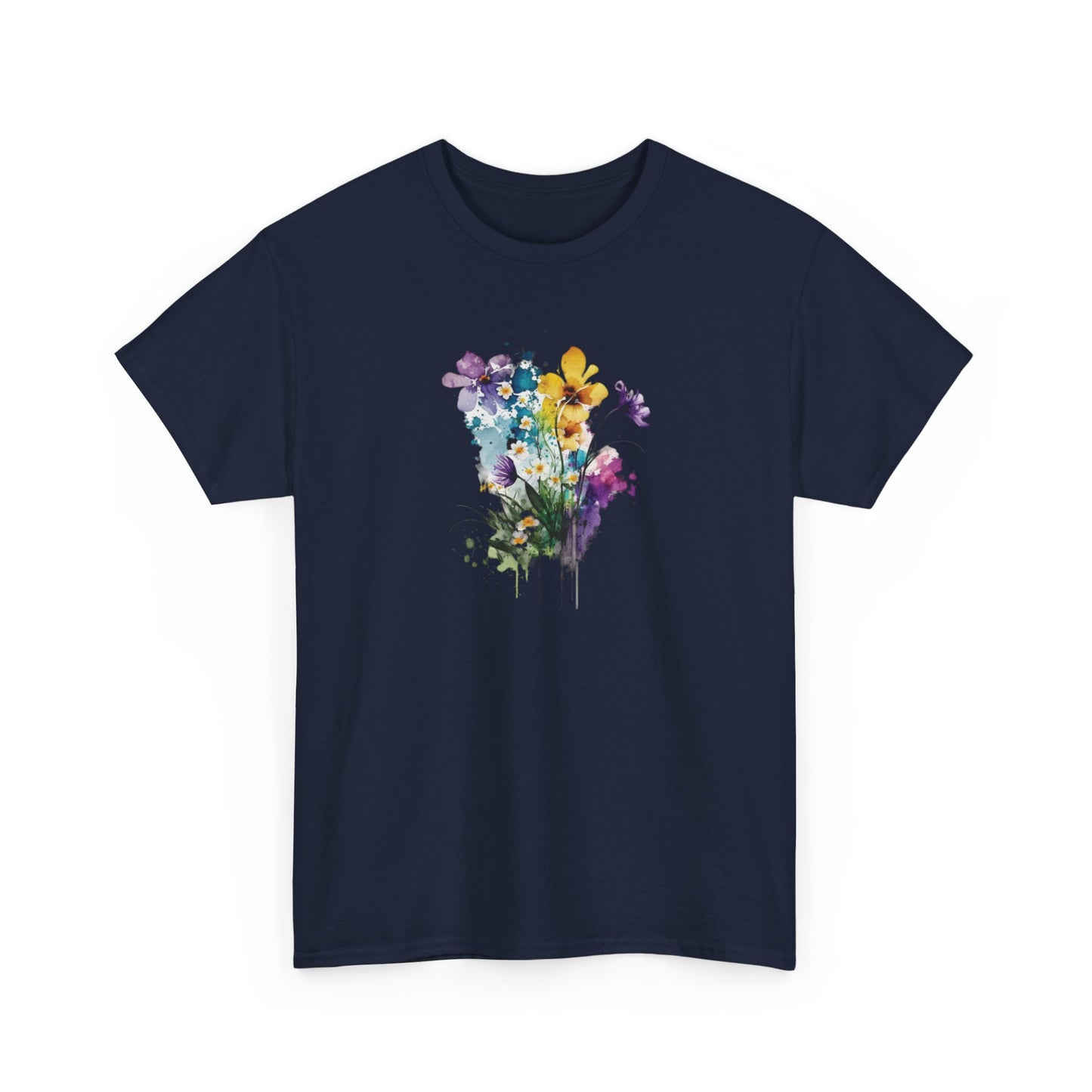 Watercolor Spring Flowers Short Sleeve Tee