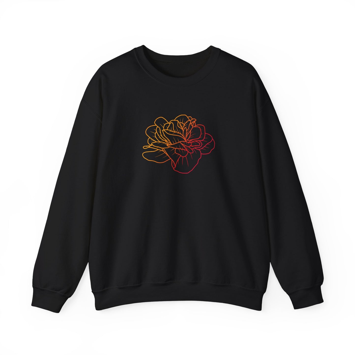 Colorful Rose Outline Sweatshirt