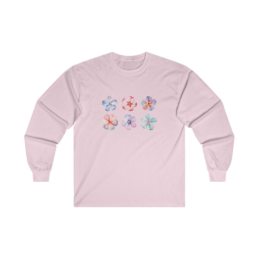 Watercolor Flowers Set Long Sleeve Tee