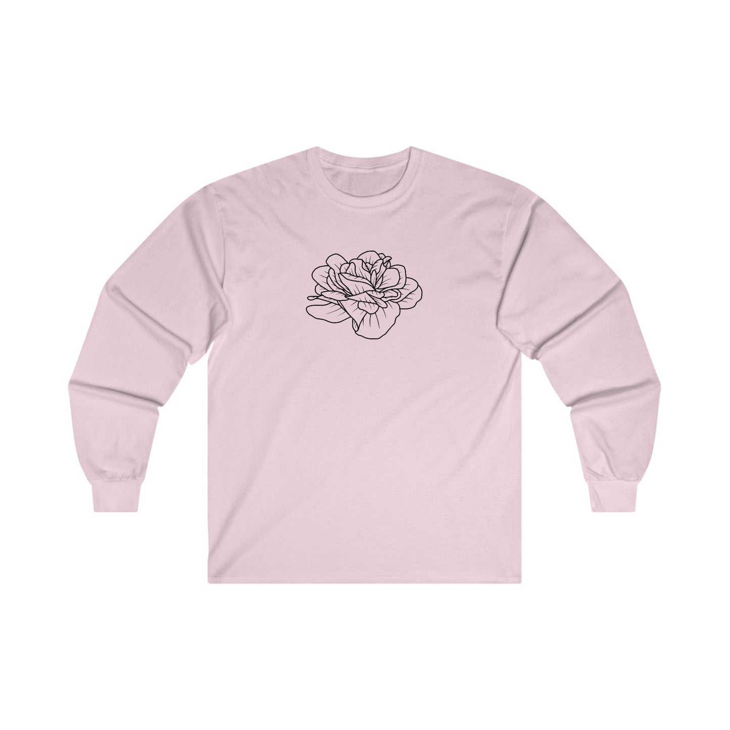 Rose Outline Long Sleeve Tee