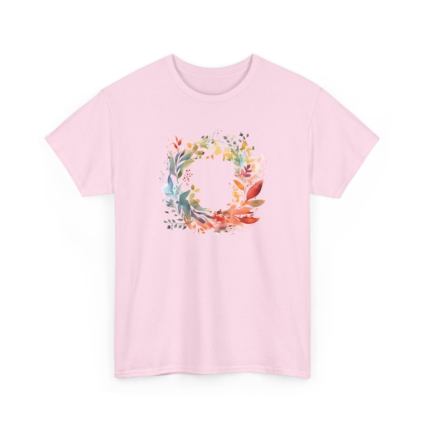 Watercolor Floral CircleShort Sleeve Tee