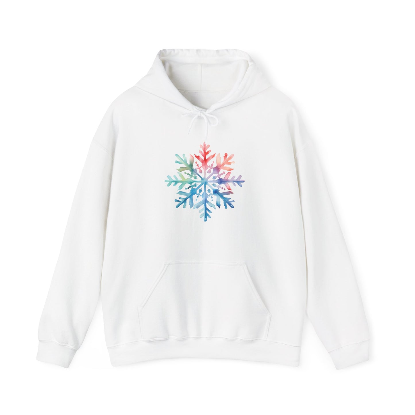 Watercolor Snowflake Hooded Sweatshirt