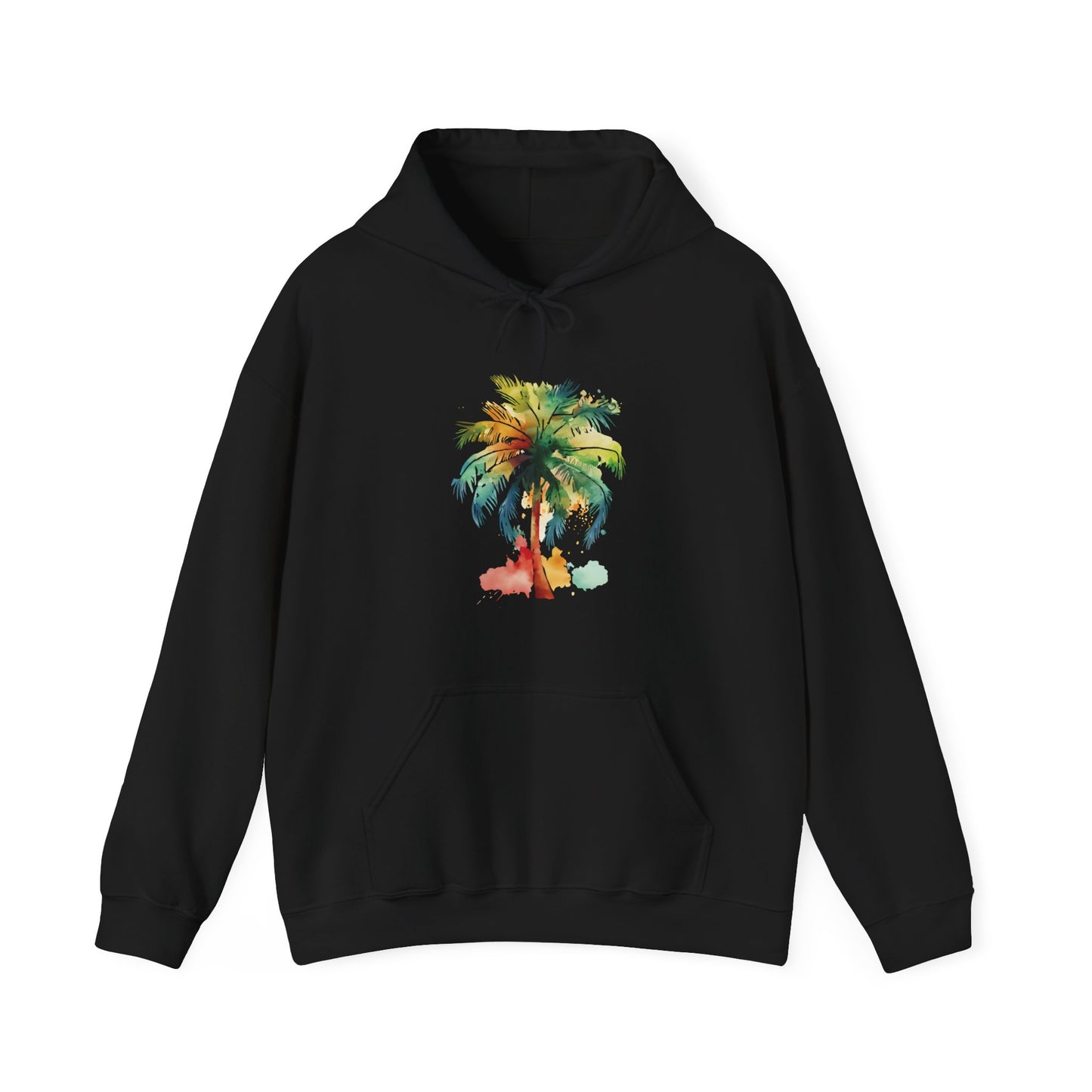 Watercolor Palm Tree Hooded Sweatshirt