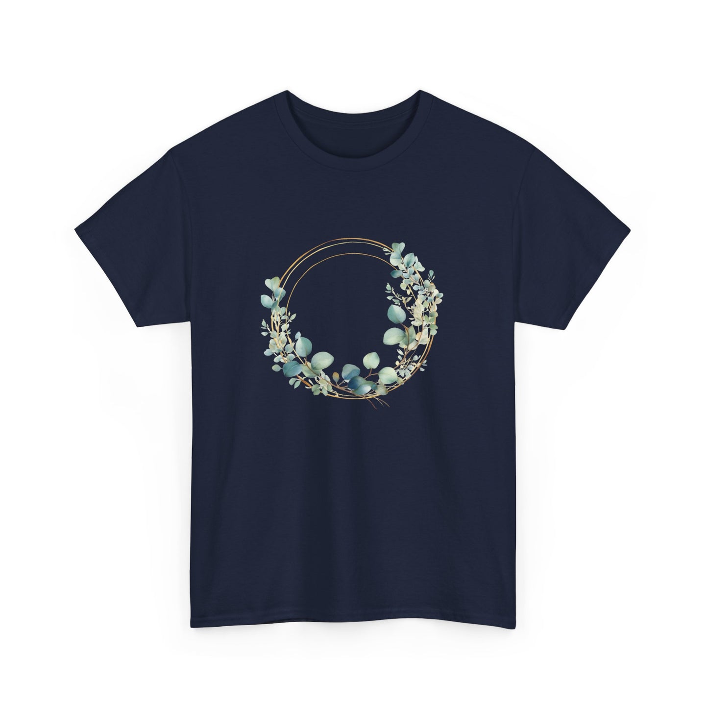 Watercolor Leaf Circle Short Sleeve Tee