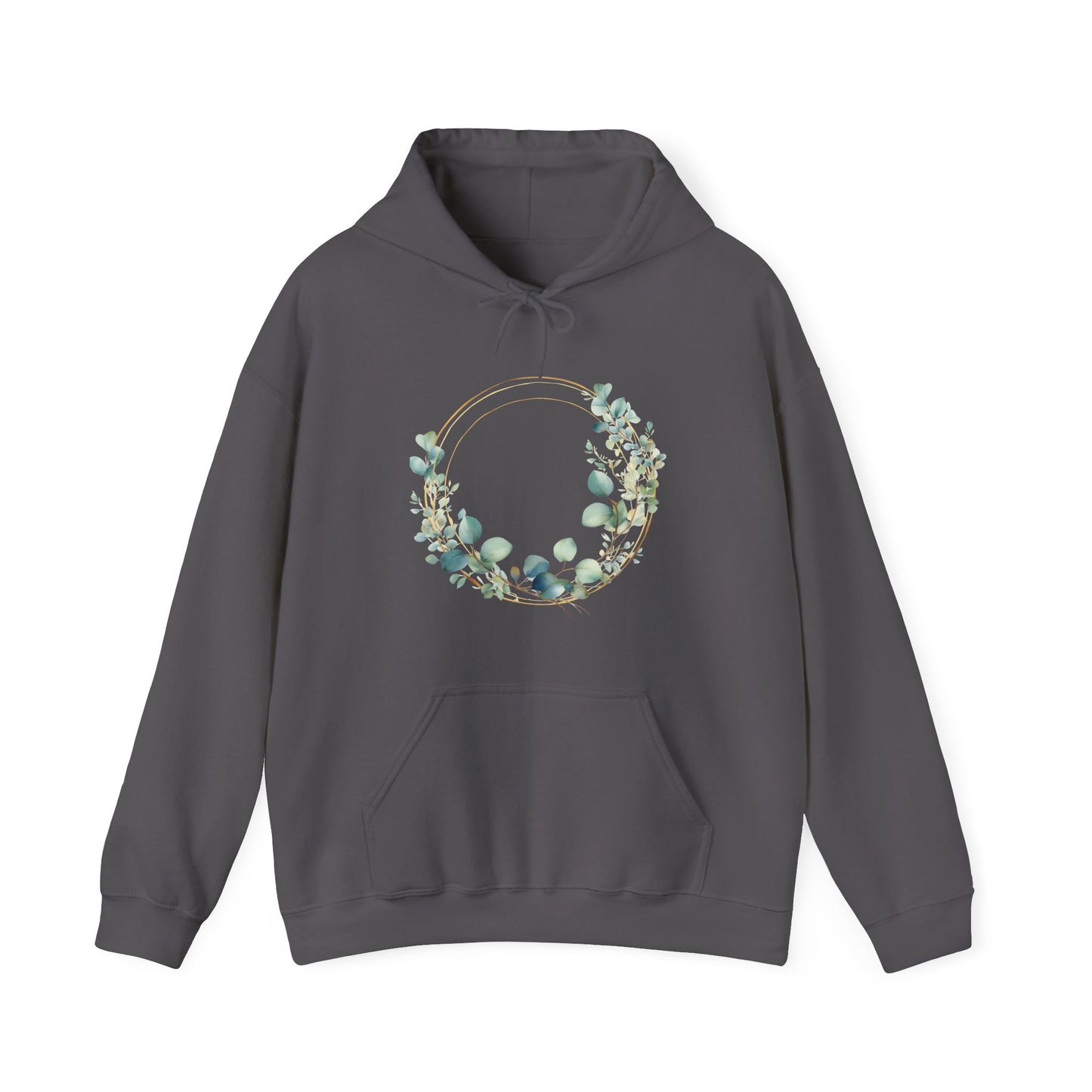 Watercolor Leaf Circle Hooded Sweatshirt