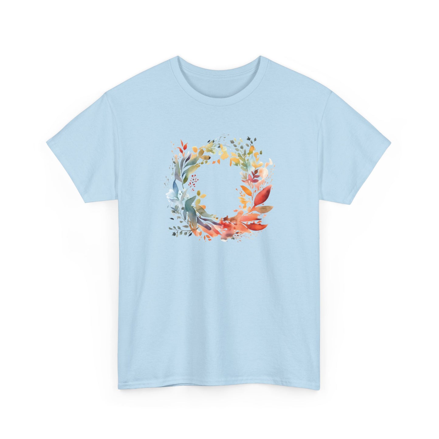 Watercolor Floral CircleShort Sleeve Tee