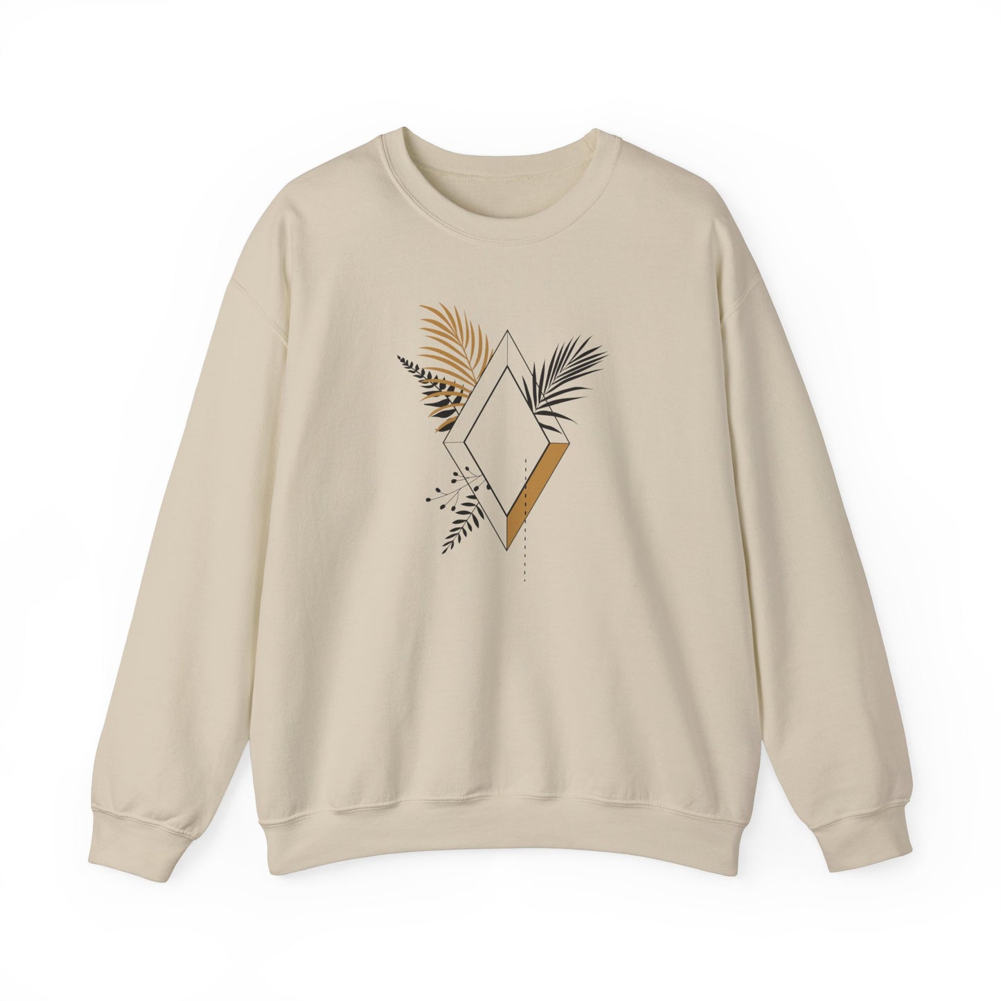 Black and Gold Leafy Diamond Sweatshirt
