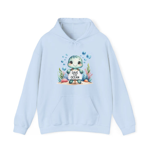 Save the Ocean Turtle Hooded Sweatshirt