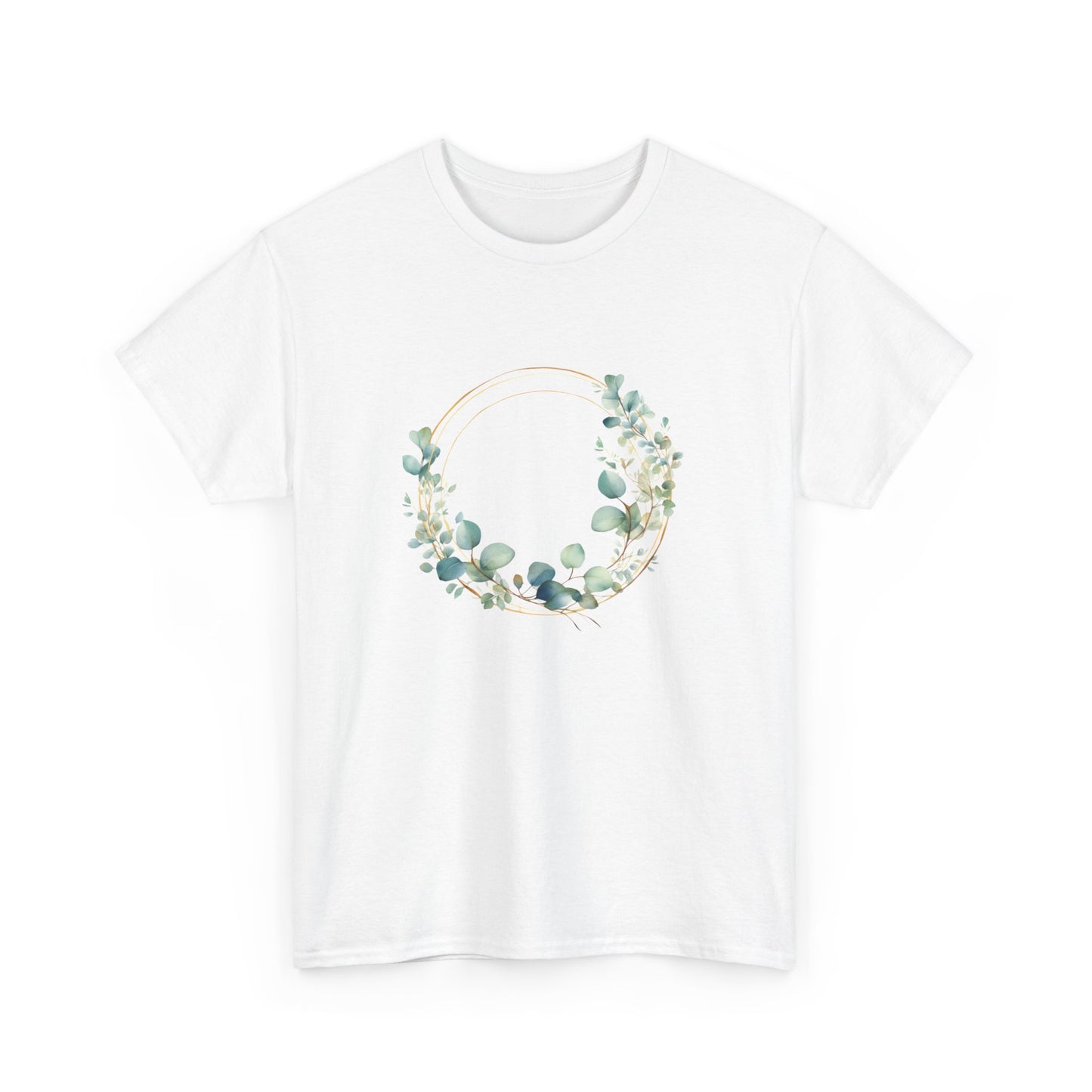 Watercolor Leaf Circle Short Sleeve Tee