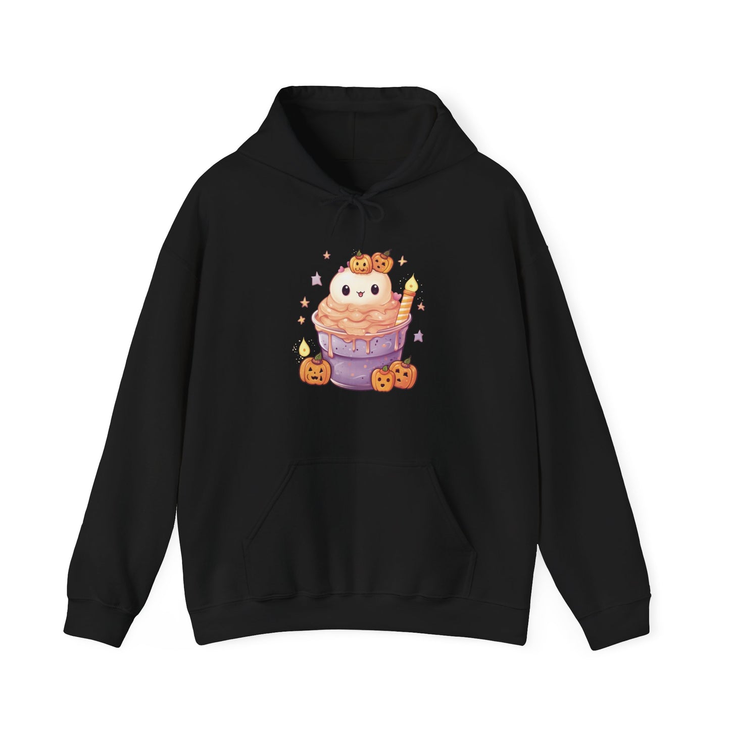 Cute Cat and Pumpkins Dessert Hooded Sweatshirt