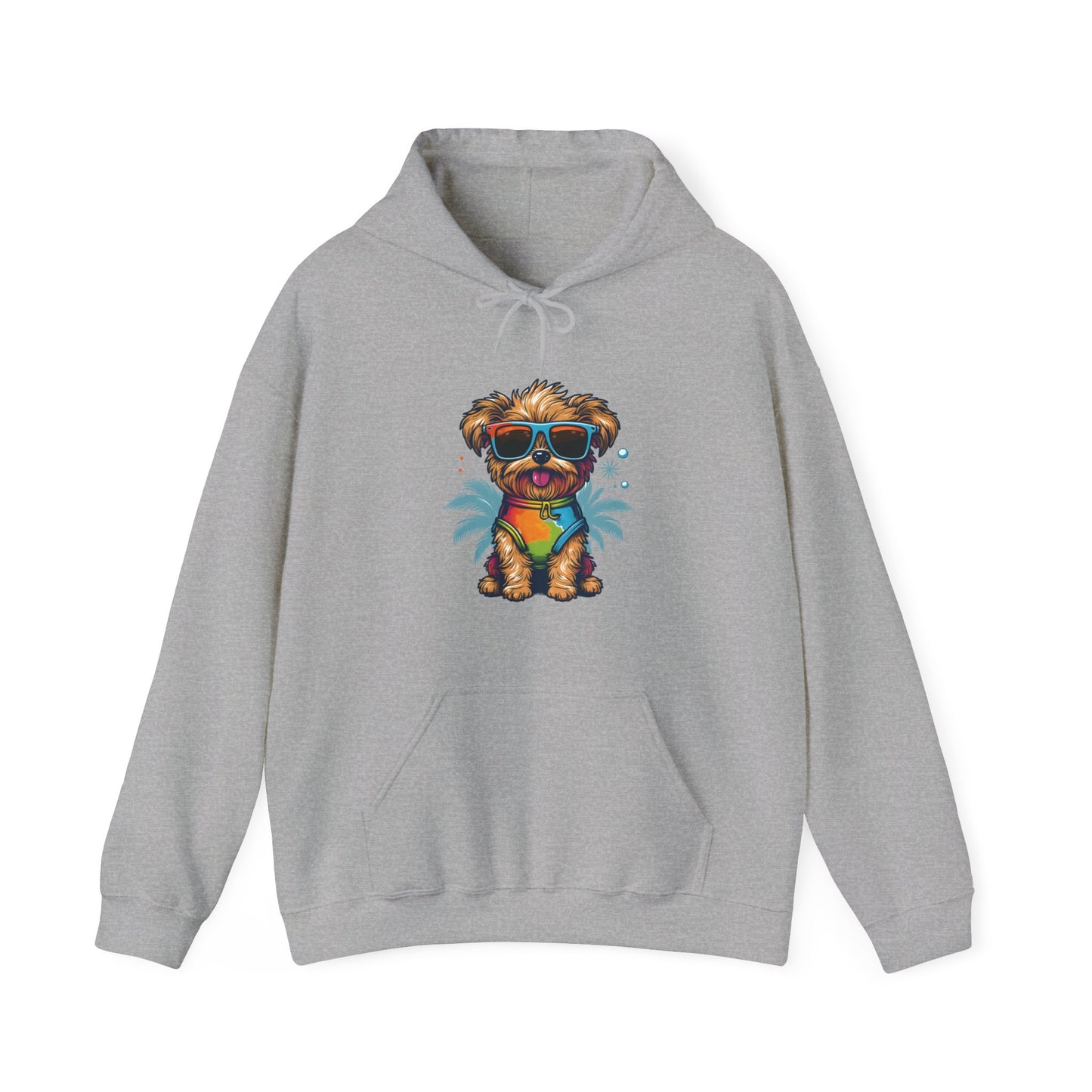 Dog with Sunglasses Hooded Sweatshirt 001
