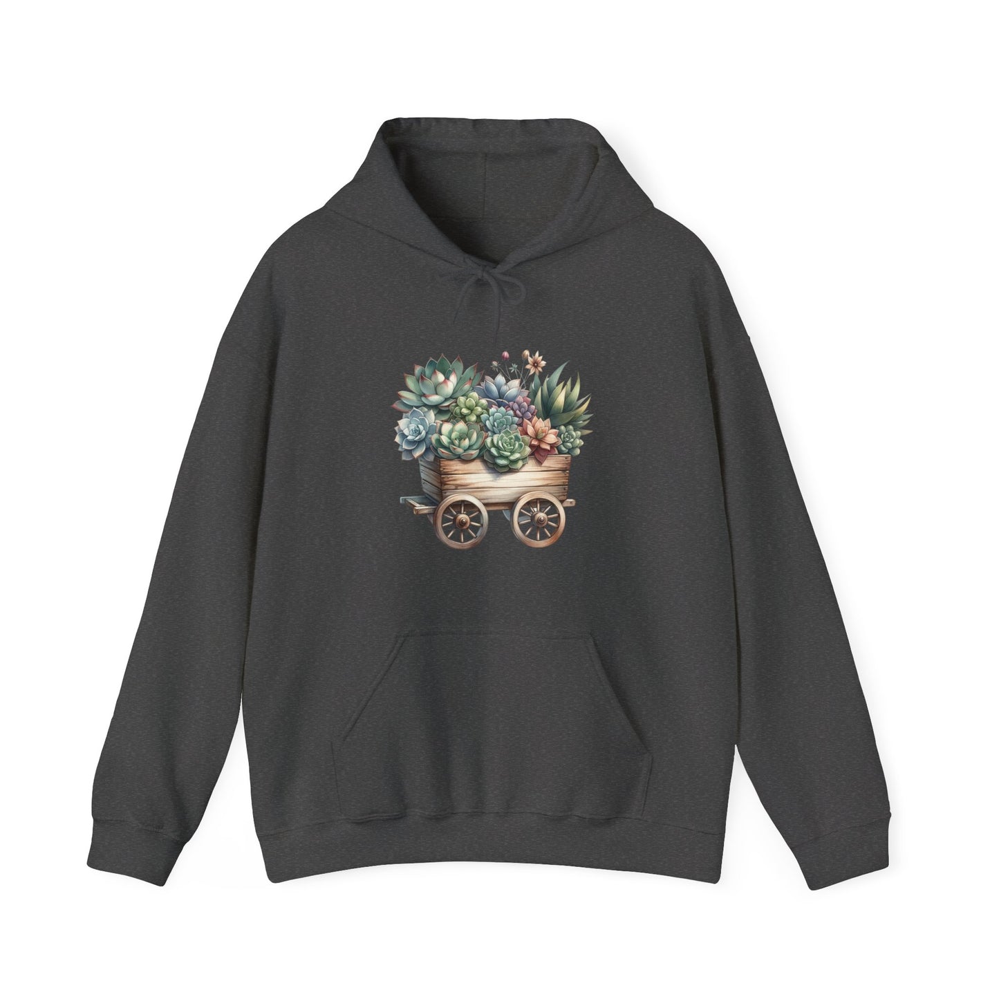 Succulent Wheelbarrow Hooded Sweatshirt