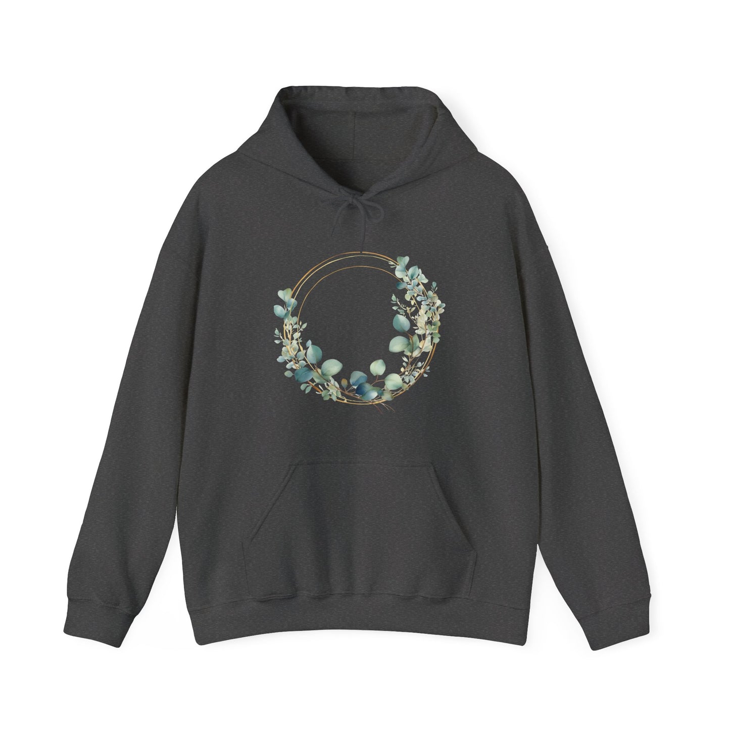 Watercolor Leaf Circle Hooded Sweatshirt