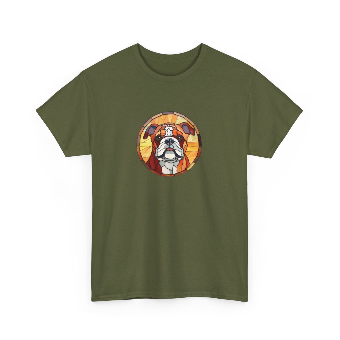 Stained Glass Bulldog Short Sleeve Tee