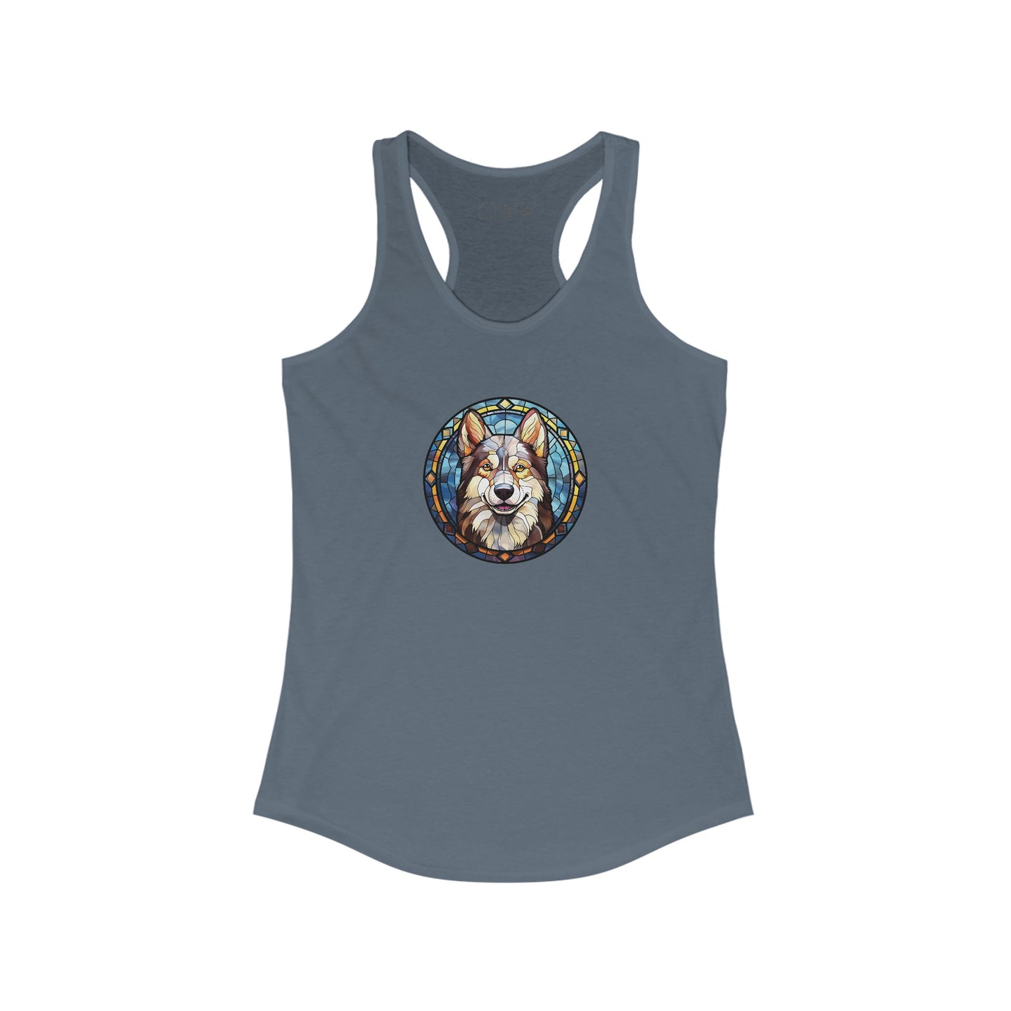 Stained Glass Husky Racerback Tank