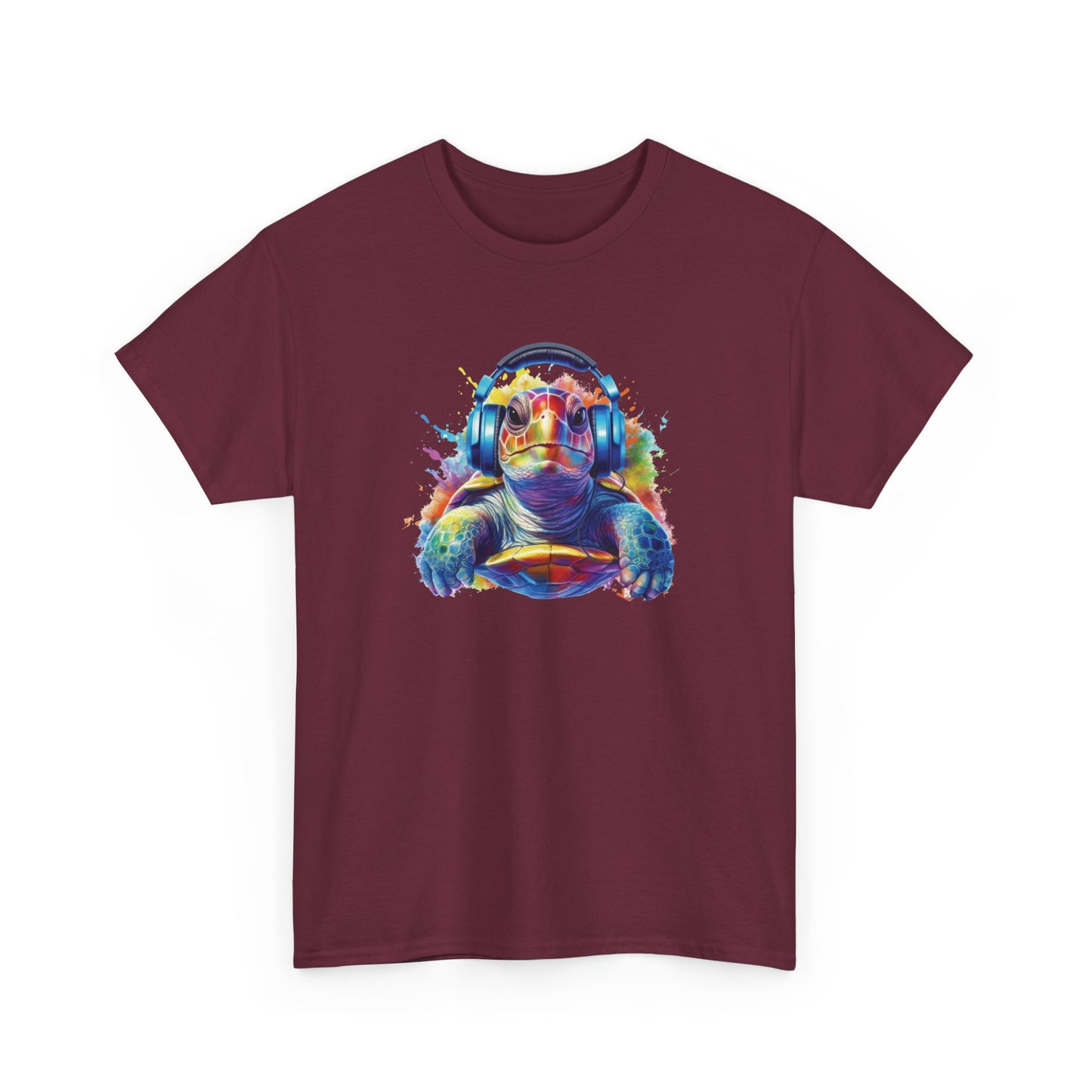 Turtle with Headphones Short Sleeve Tee