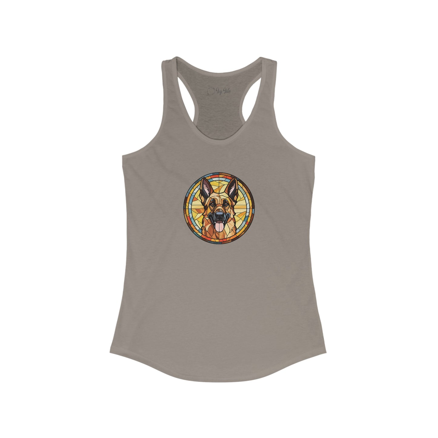 Stained Glass German Shepherd Racerback Tank