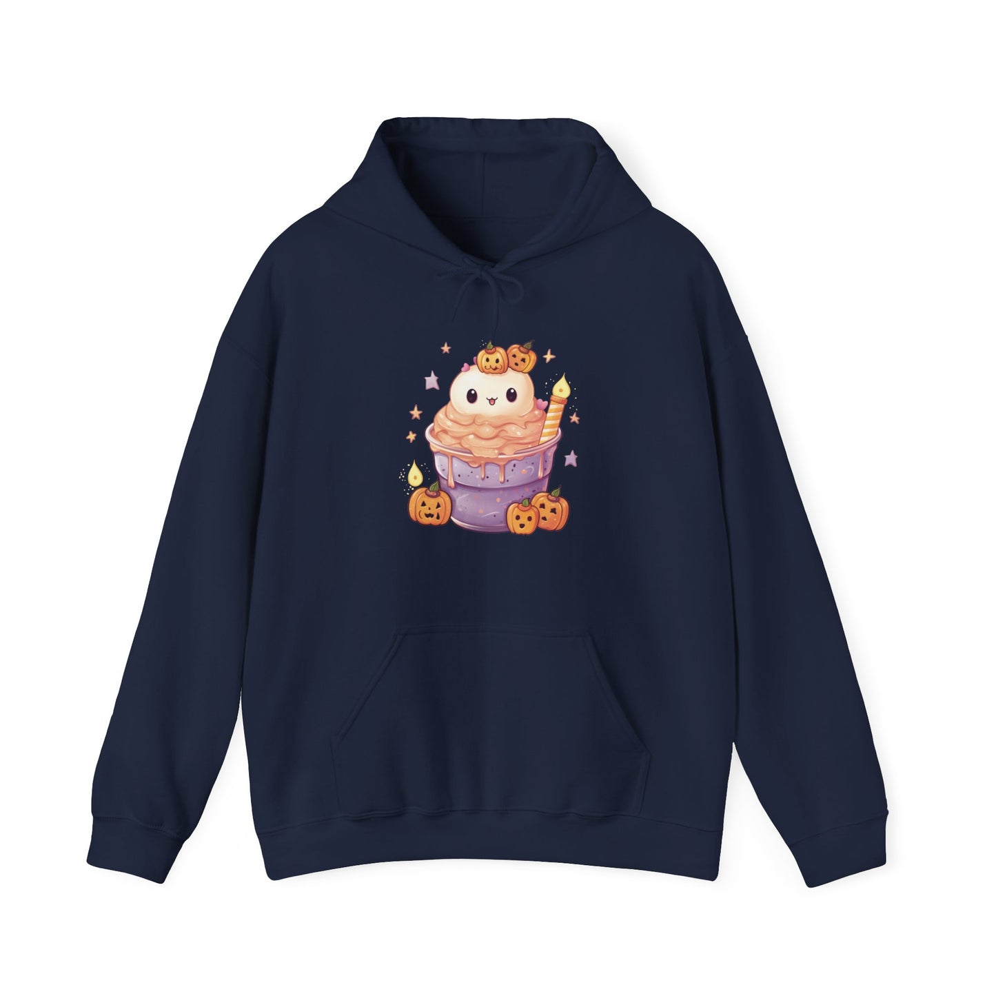 Cute Cat and Pumpkins Dessert Hooded Sweatshirt